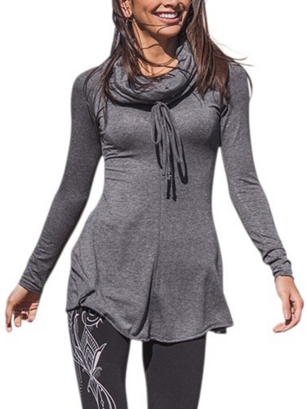 Nomads Hemp Wear Prophecy Tunic Women Large Gray Hooded Boho